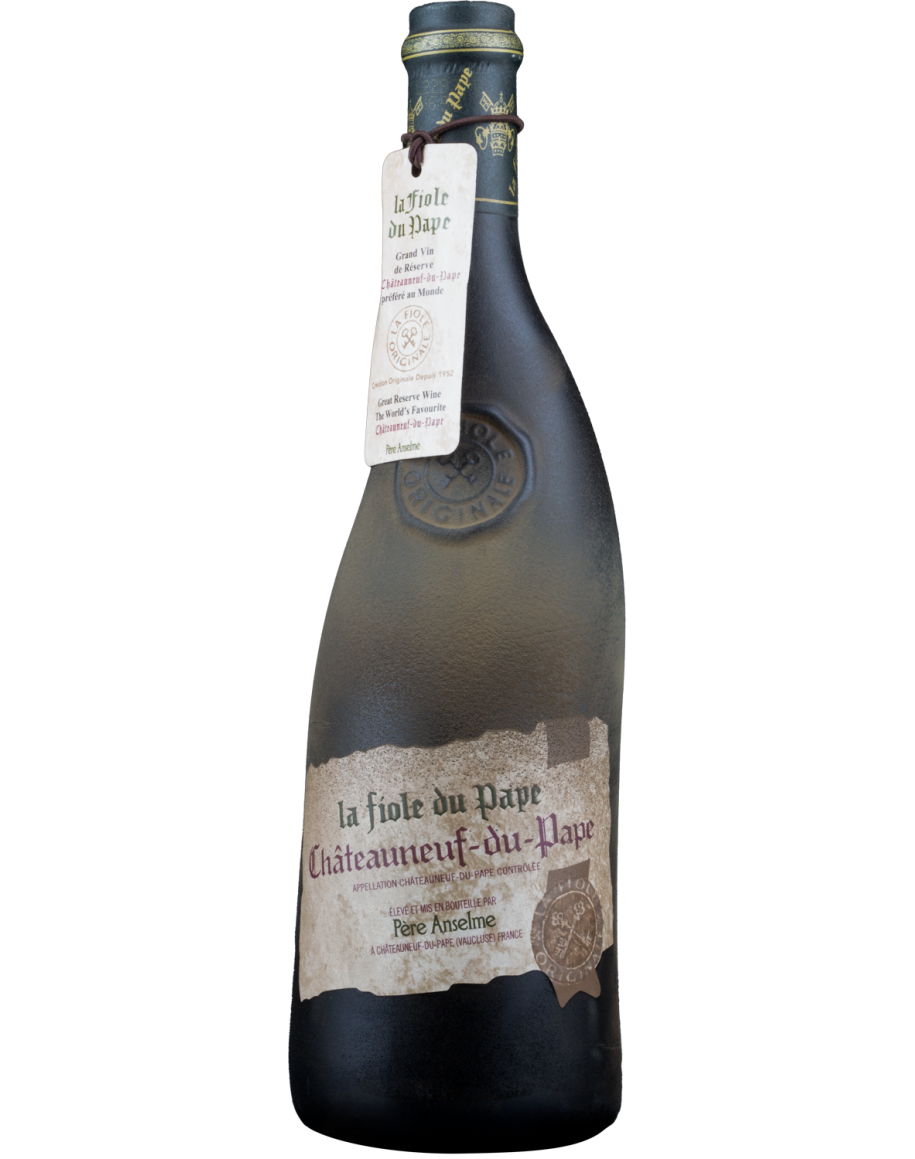 Bouteille de Châteauneuf-du-Pape La Fiole du Pape Rouge, vin rouge de la Vallée du Rhône, 75 cl.