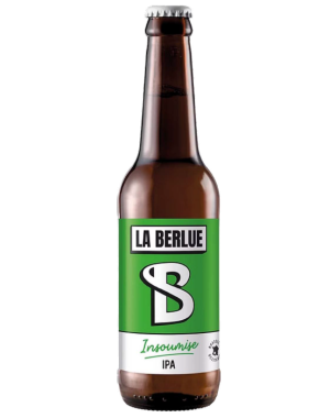 Bouteille de 75 cl d'Insoumise IPA - La Berlue, bière artisanale bio, West Coast IPA, 6 % d'alcool.