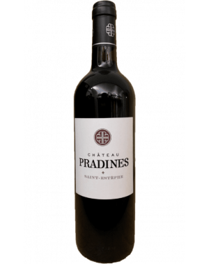 Bouteille de Château Les Pradines, vin rouge AOP Saint-Estèphe, 75 cl.